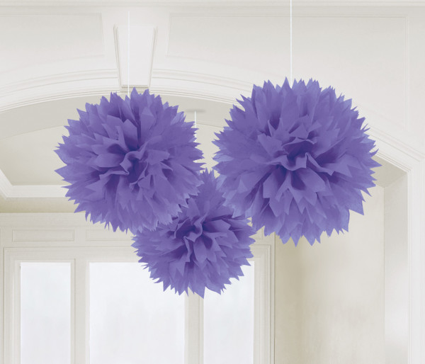 3 Romance Pompons lila