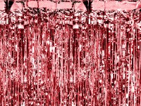 Roter Lametta Partyvorhang 90 x 250cm