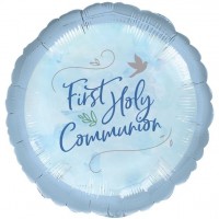 Erstkommunion Folienballon blau 46cm