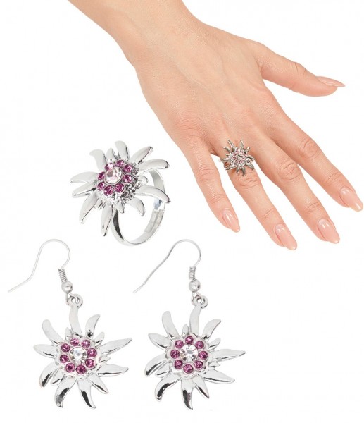 Edelweiß Trachtenschmuck Set 2-teilig