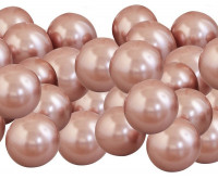 Vorschau: 40 Eco Latexballons Rosegold Chrome