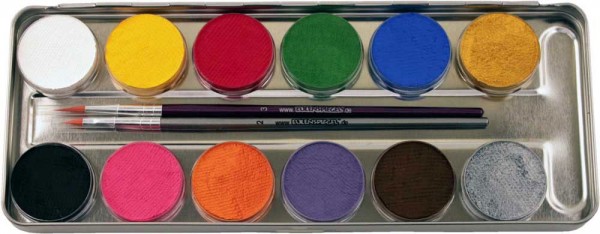 Schminkset Mit Pinsel 12 Farben In Palette 2