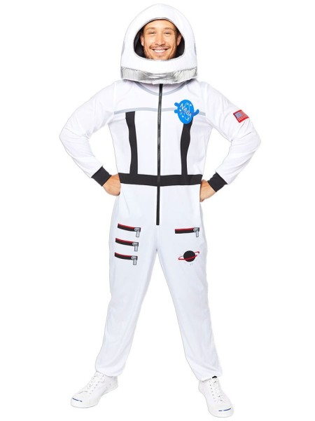 Weltraum Astronaut Herrenkostüm weiß