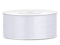 25m Geschenkband in Weiß 2,5cm