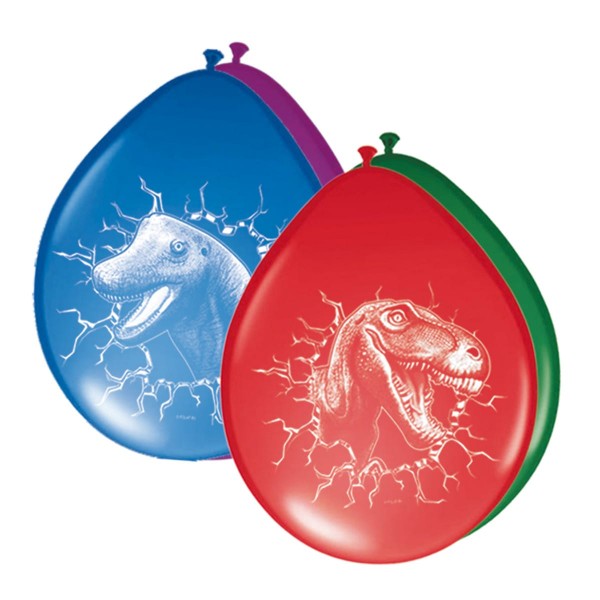 6 Dino Abenteuer Ballons 30cm