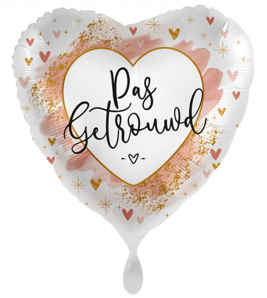 Pastell Wedding Heart Folienballon NL 43cm