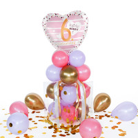 Vorschau: Balloha Geschenkbox DIY 6. Geburtstag Hearts XL