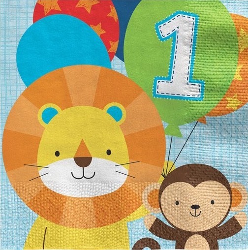 16 First Party Animal Servietten 33cm