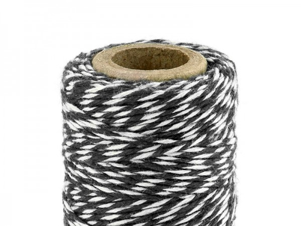 50m Baumwollgarn Schwarz-Weiß 2
