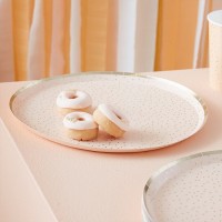 8 Goldene Partymix Pappteller 24cm