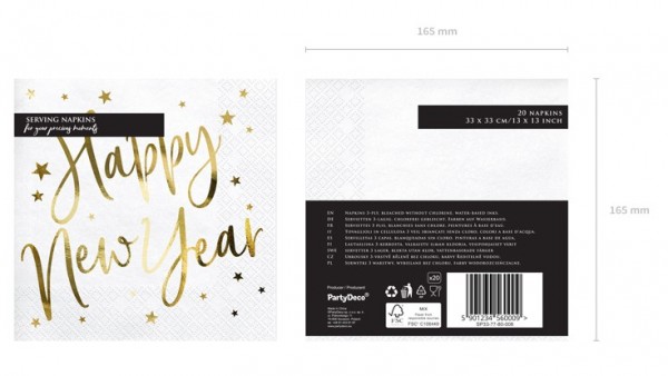 20 VIP New Year Servietten 33cm 5
