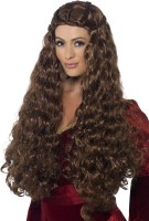 Mittelalter Haarpracht Damen Perücke Braun