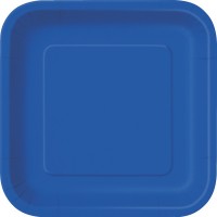 14 Pappteller Vera royalblau 23cm