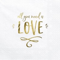 20 All you need is love Servietten 33cm