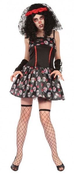 Dia De Los Muertos Totenkopf Lady Kostüm