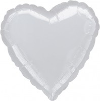 Silberner Herzballon 46cm