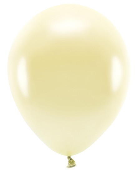 100 Eco metallic Ballons zitronengelb 30cm