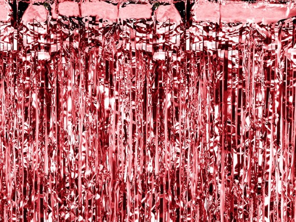 Roter Lametta Partyvorhang 90 x 250cm