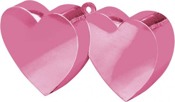 Doppelherz Ballongewicht in Rosa