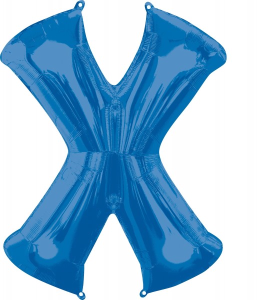 Folienballon Buchstabe X blau XL 88cm