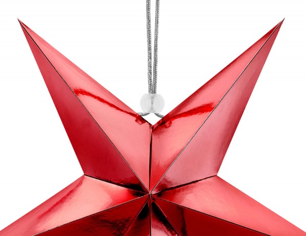 3D Weihnachtsstern rot 30cm 2