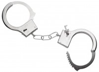 Silberne Polizei Handschellen