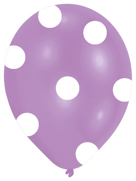 6 Luftballons bunt mit Punkten 27,5 cm 4