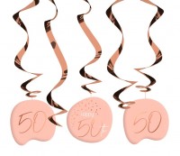 5 Rosy Blush 50th Birthday Spiralhänger