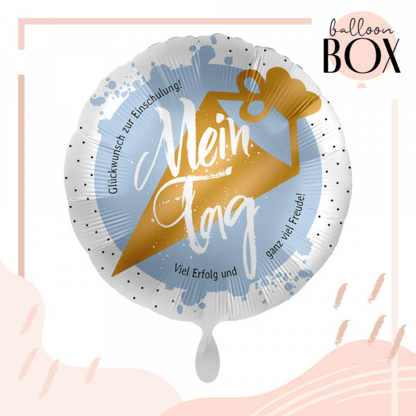 Balloha Geschenkbox DIY 1. Schultag blau XL
