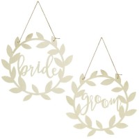 2 Landliebe Hochzeit Brautpaar Schilder