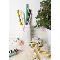 Vorschau: Grünes FSC Geschenkpapier Baumschmuck