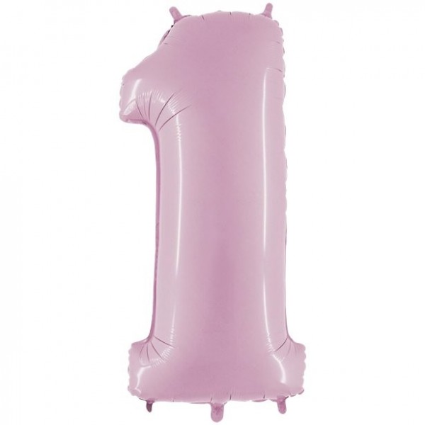 Zahl 1 Rosa Folienballon 102cm