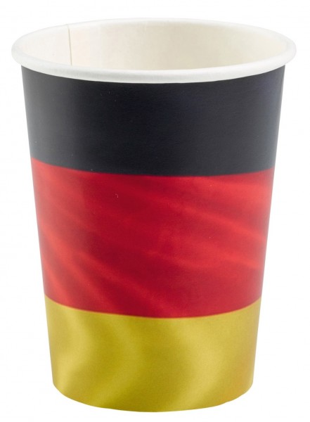 6 Deutschland WM Pappbecher 500ml