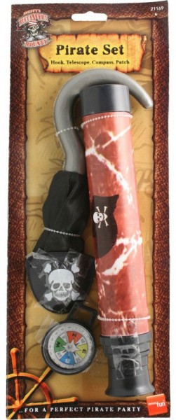 4-Teiliges Piratenkostüm Accessoires-Set