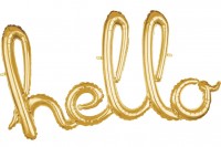 Goldener Hello Schriftzug 99 x 55cm