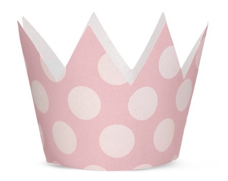 4 One Star Partykronen rosa 10cm 3