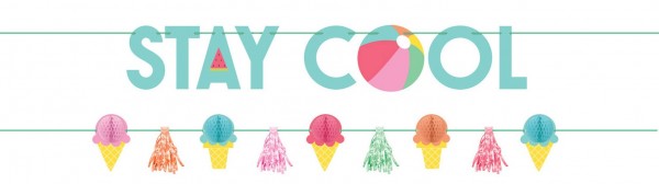 2 Stay cool Poolparty Girlanden