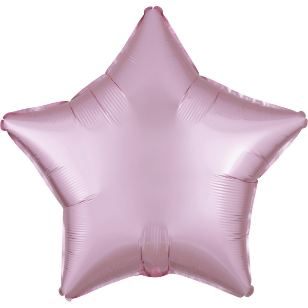Edler Satin Sternballon pastellrosa 43cm