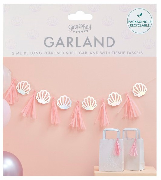 Be Mermaid Muschel Girlande 2m 3