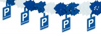 Ruhestand Verkehrsschild Girlande 4m