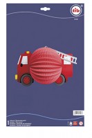 Feuerwehrauto Laterne Firefighter Motiv 20cm