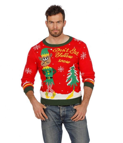 Weihnachtpullover Gelber Schnee
