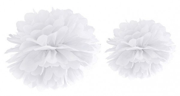 Pompon Romy weiß 25cm 2