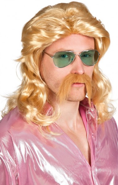 Blonde Horst Vokuhila Perücke Mit Bart