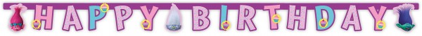 Trolls Party Happy Birthday Girlande
