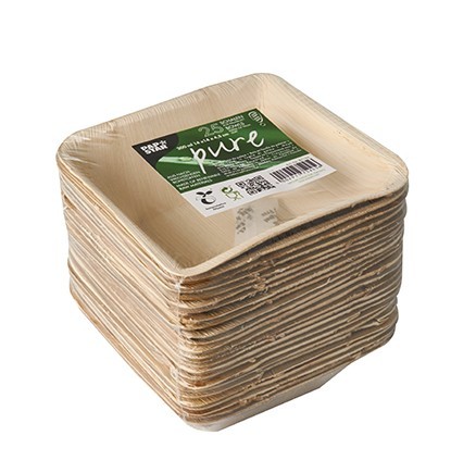 25 Palmblatt Schüsseln Verdi eckig 300ml 3