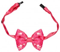 Pinke LED Pailletten Fliege