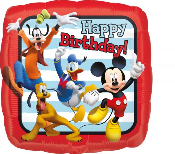 Quadrat Folienballin Happy Micky & Friends 43cm