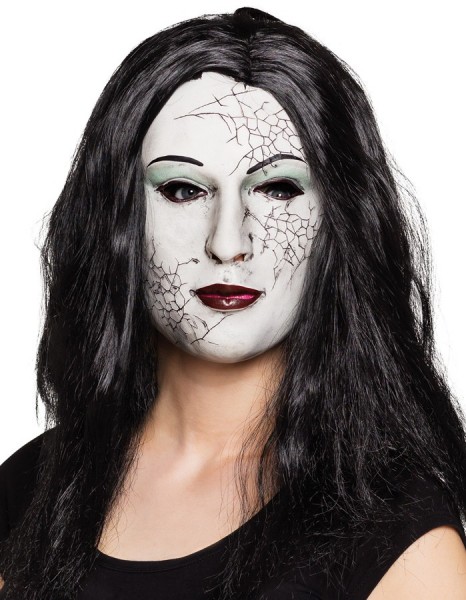 Vampirmaske Mit Schwarzen Haaren
