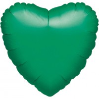Dunkelgrüner Herzballon 43cm